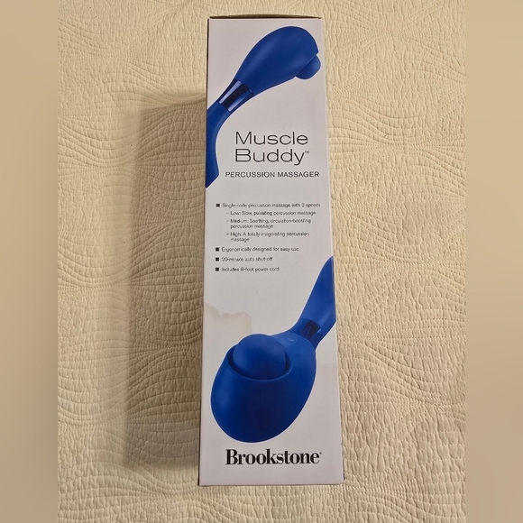 NIB Brookstone Blue Muscle Buddy Percussion Massager - Picture 2 of 5